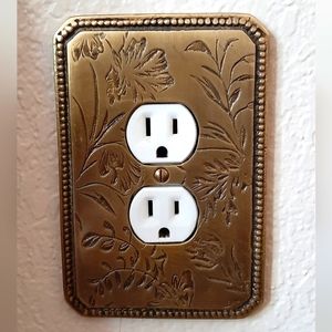 (1) Anthropologie Joan Oulet Cover, Brass/Bronze with Matching Screws